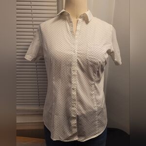 Wome's White Polka Dot Shirt